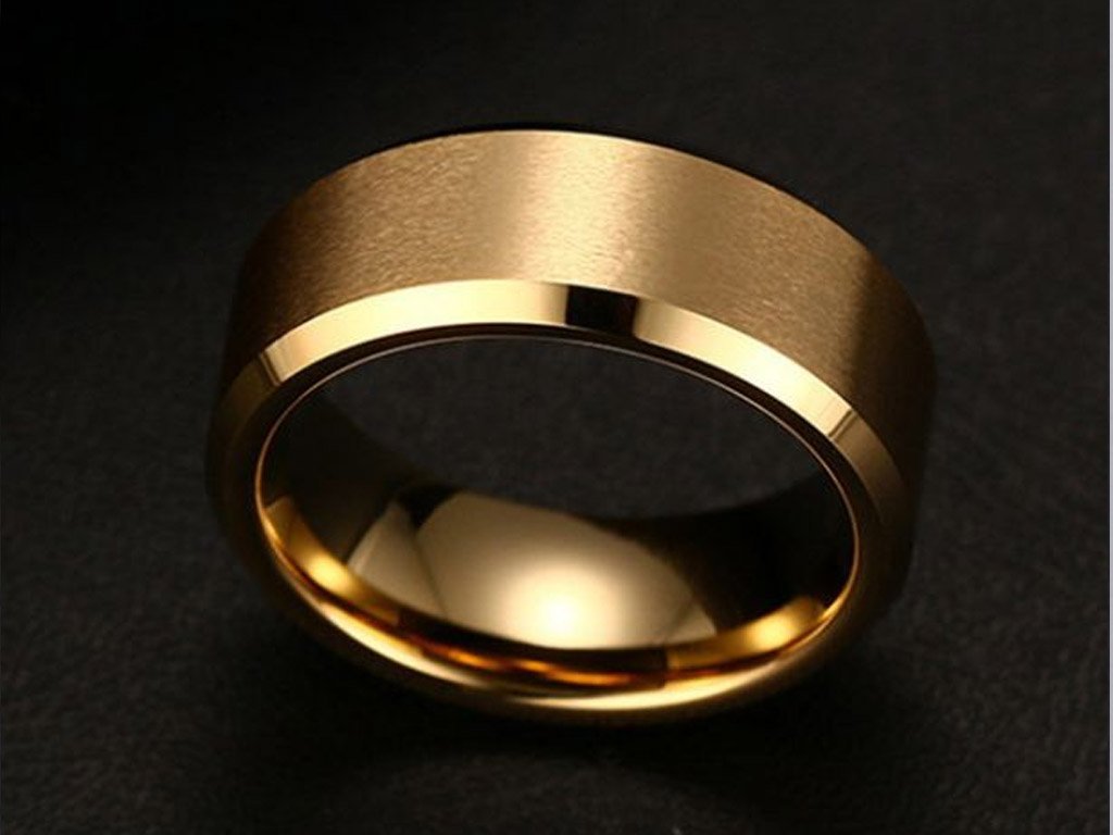 Titán acél gyűrű - fekete, arany, ezüst, INGYENES szállítással